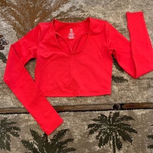 Buff bunny Cross My Heart Red Crop Top